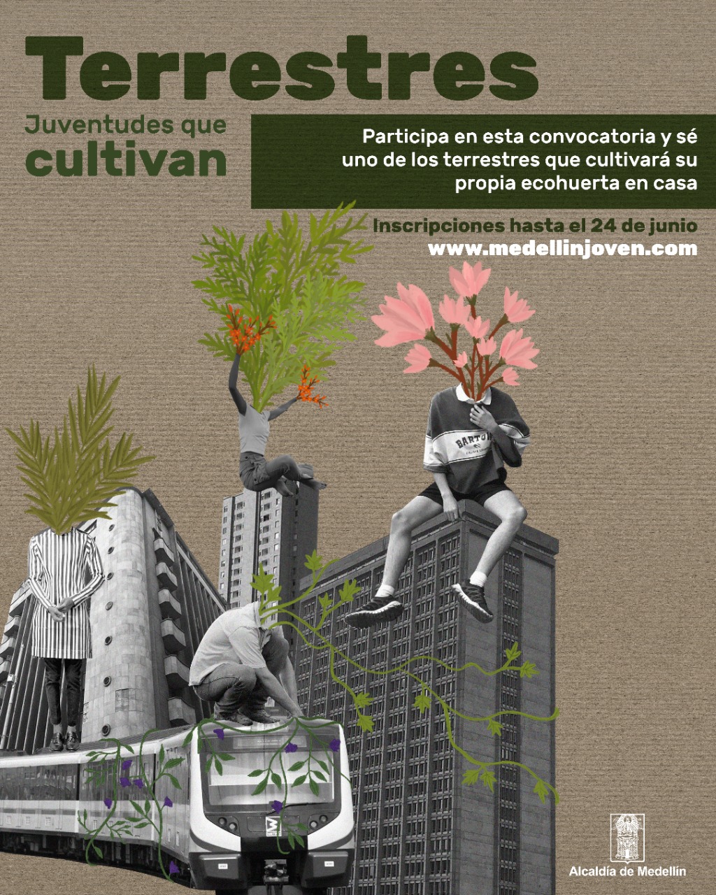 El alcalde de Medellín Daniel Quintero crea la estrategia Terrestres para incentivar entre la población joven el cultivo de ecohuertas
