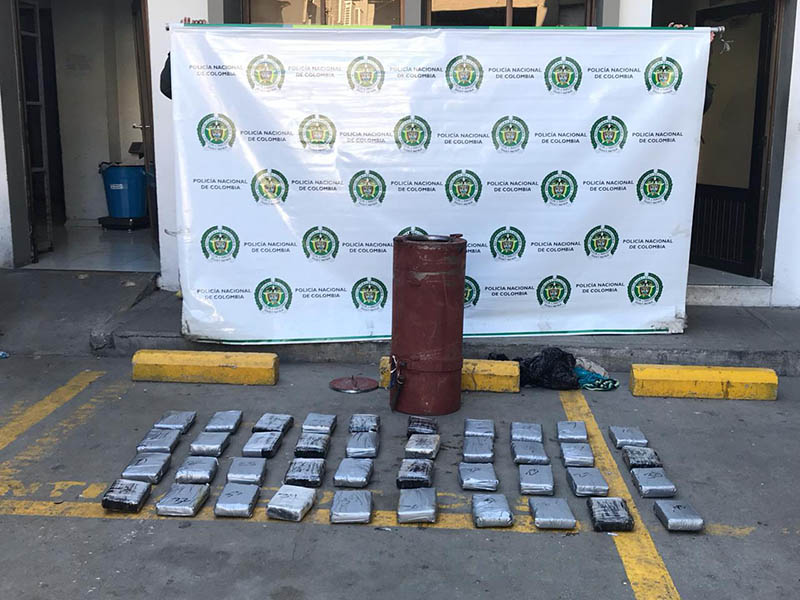 Policía incautó 40 kilos de droga