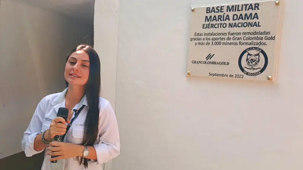 En 2022 Gran Colombia Gold, ha invertido más de 2.600 millones de pesos en mejoramiento de las instalaciones de la Policía y el Ejército en Antioquia.