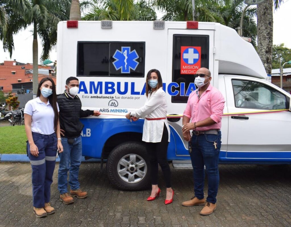 Aris Mining donó ambulancia medicalizada con equipos e insumos al Hospital San Vicente de Paul en Remedios, Antioquia