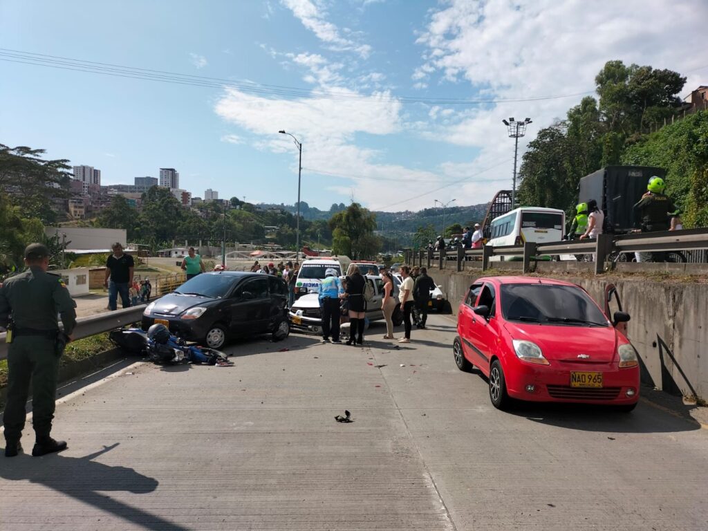 Cierre total en la vía Manizales – Villamaría por accidente de tránsito