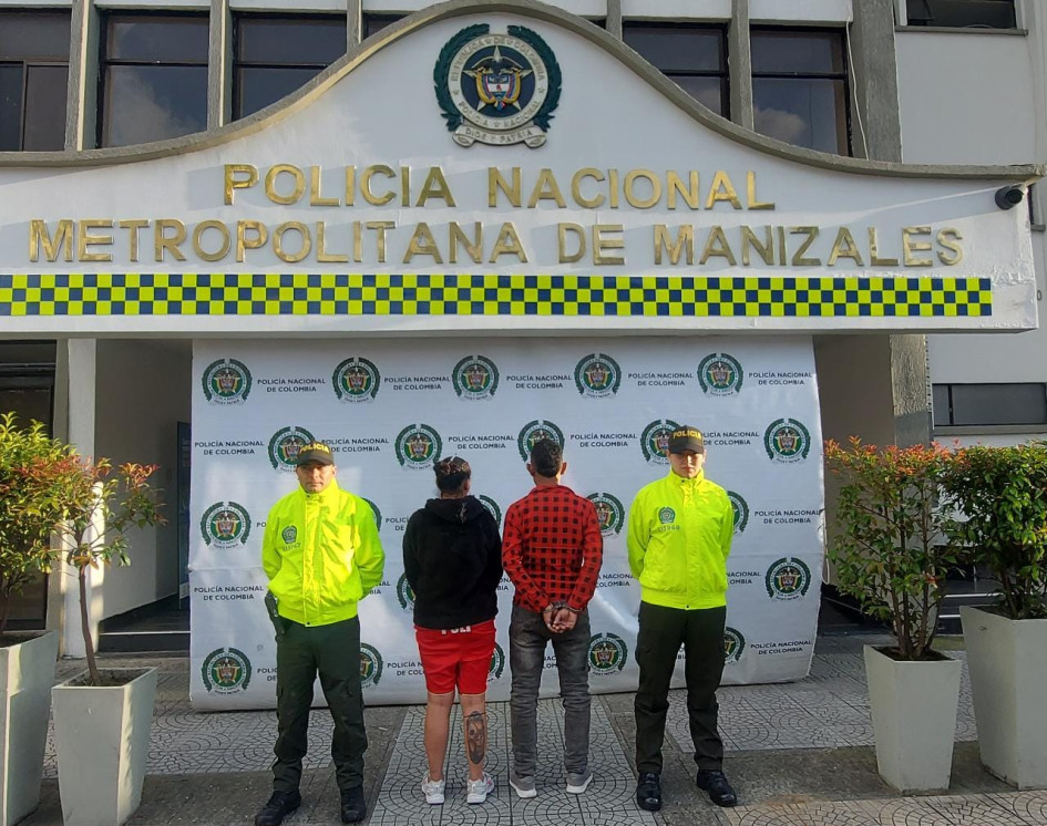Pareja capturada en Manizales por hurto calificado y agravado