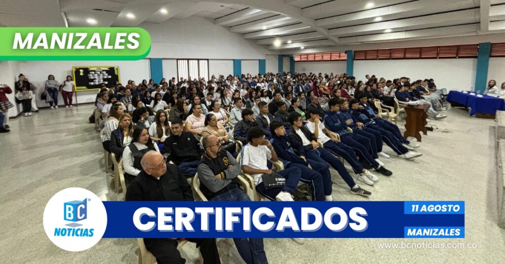 200 estudiantes de Manizales y Villamaría fueron certificados por el programa Club 16 del Hemocentro del Café