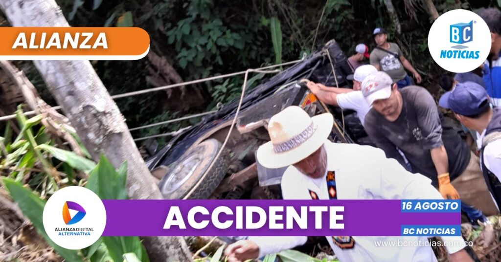 Accidente vial en Riosucio deja 14 heridos, entre ellos docentes y estudiantes