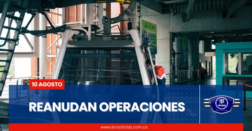 Este sábado se reanudaron las operaciones en la línea 1 del Cable Aéreo de Manizales