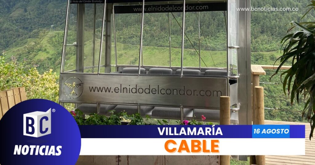 Instalaron nuevo cable aéreo para llegar al glamping «El Nido del Cóndor»