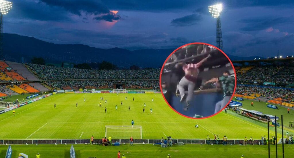 Nuevo video en Atanasio Girardot sobre riña entre hinchas de Junior y Nacional