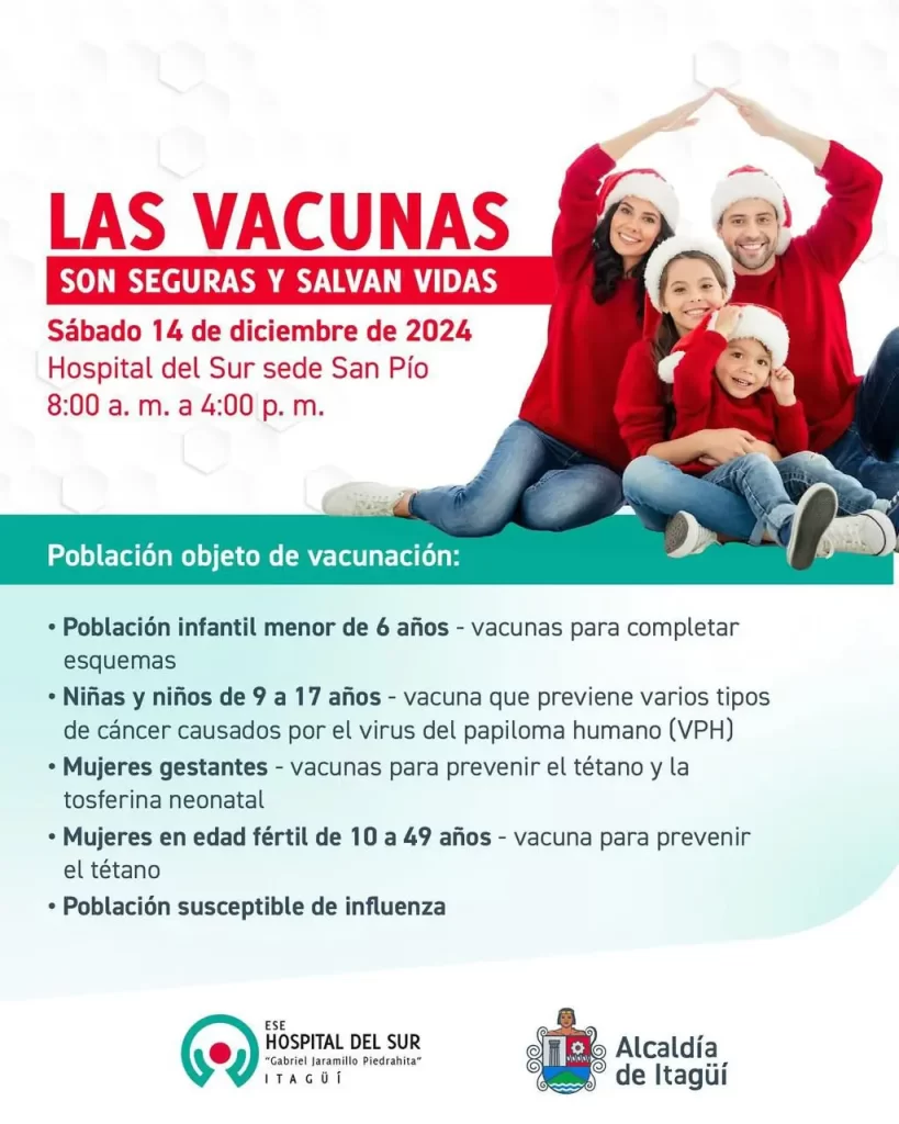 Itagüí Promueve la Salud de sus Habitantes con Vacunas Gratuitas Contra la Influenza