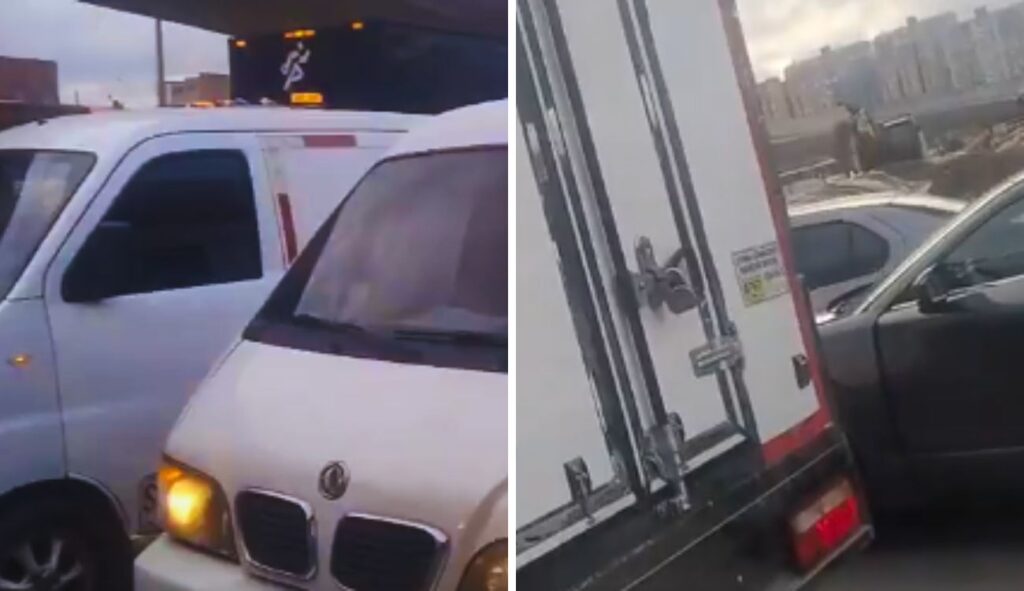 Choque múltiple en Kennedy: camión y tres camionetas bloquean la movilidad