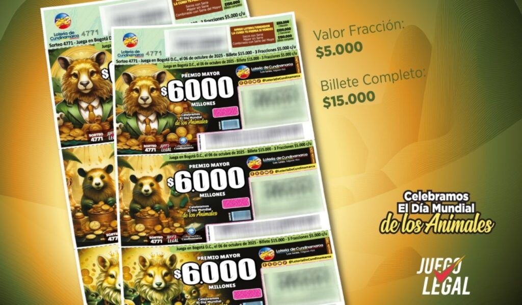 Lotería de Cundinamarca HOY, RESULTADOS del 6 de octubre de 2025