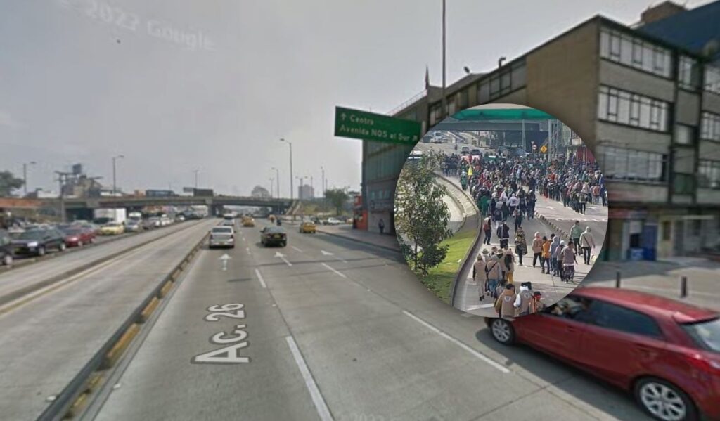 Manifestación de indígenas colapsa la calle 26: hubo tropel con moteros